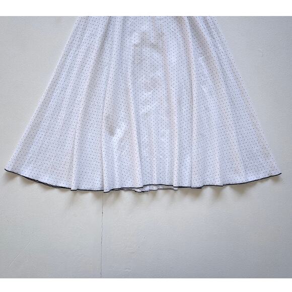 Vintage 80s Polkadot A Line Skirt / Size 3 / Coquette French Dots Retro Petite - Picture 4 of 7